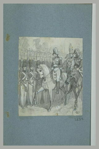 Vie de Chateaubriand (?) : général passant en revue des soldats, image 1/1