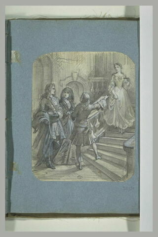Scène époque Louis XIV : homme désignant une jeune fille, image 1/1
