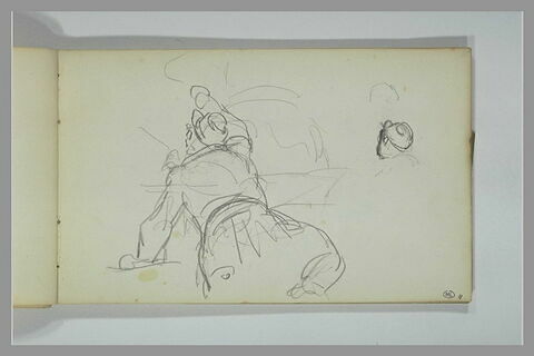 Un soldat, vu de dos ; tête de soldat, image 1/1