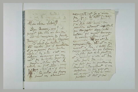 (Octobre 1889), Finistère, lettre de Gauguin à E. Schuffenecker, image 2/2