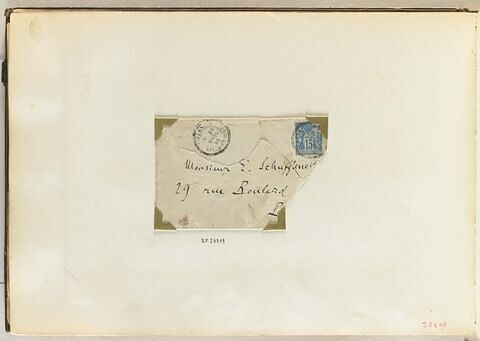 Adresse sur une enveloppe timbrée du 10 mars 95. Seine-et-Oise