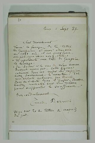 Lettre d'Emile Bernard à Schuffenecker (?), image 2/2