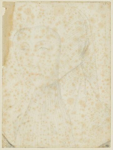 Portrait de femme, portant une coiffe, image 1/2