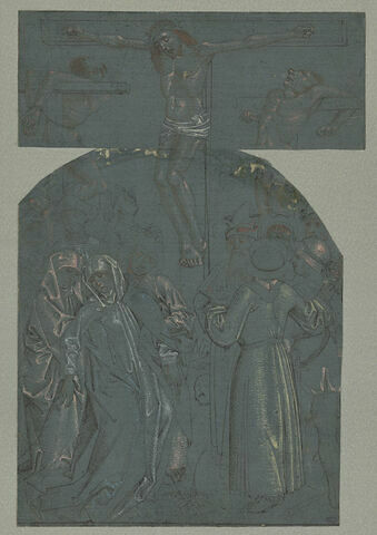 Vierge soutenue par une sainte femme et saint Jean au pied de la croix, image 3/4