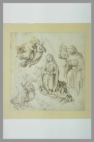 Nativité : la Vierge et l'Enfant entourés d'anges, image 2/3