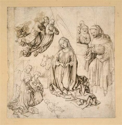 Nativité : la Vierge et l'Enfant entourés d'anges, image 3/3