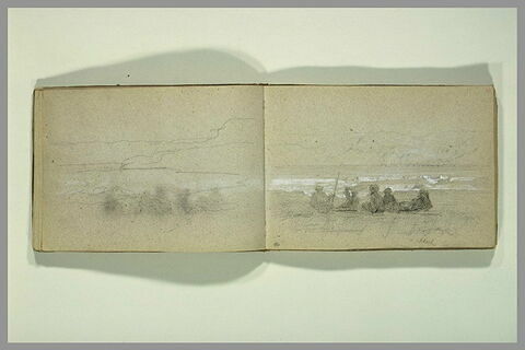Bord de mer avec personnages au premier plan, image 2/2