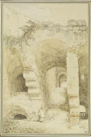 Vomitorium du Colisée avec deux moines, image 1/2