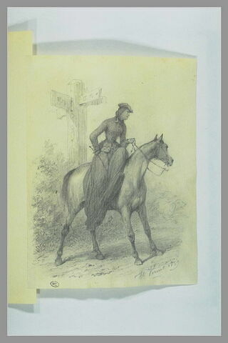 Amazone coiffée d'un tricorne, image 1/1