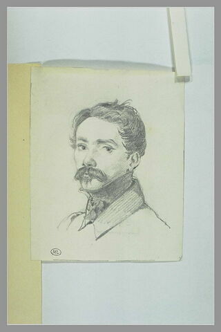Portrait d'un homme portant une moustache, en buste