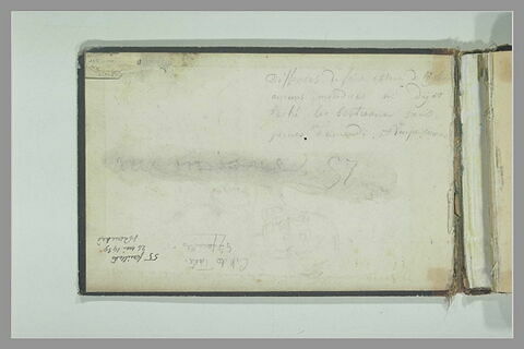 Notes manuscrites ; tête de femme, image 1/1