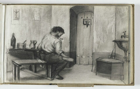 Courbet dans sa cellule à Sainte-Pélagie