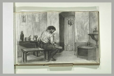 Courbet dans sa cellule à Sainte-Pélagie, image 2/2