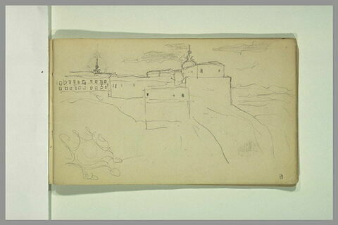 Vue d'une ville fortifiée dominant une plaine, à droite: l'Escorial, image 2/2