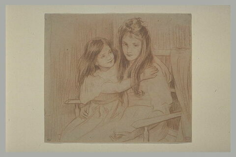 Les deux soeurs, assises dans un fauteuil, image 1/1