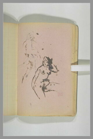 Esquisse d'une femme nue assise, image 1/1