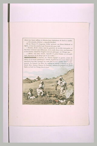 Deux arabes faisant rôtir un mouton à la broche, image 2/2