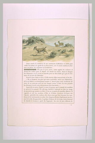 Gazelles s'enfuyant dans un paysage avec quelques touffes de verdure, image 2/2