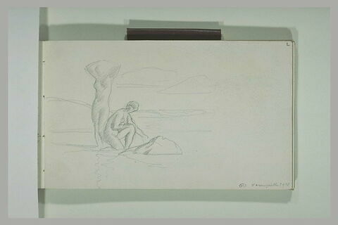 Deux femmes nues sur la plage à Varengeville, image 1/1