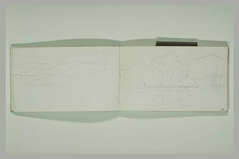 Collines avançant dans l'eau ; arbres, image 2/2