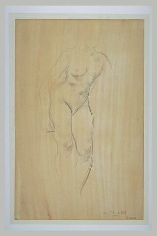 Femme nue debout, la tête à peine indiquée