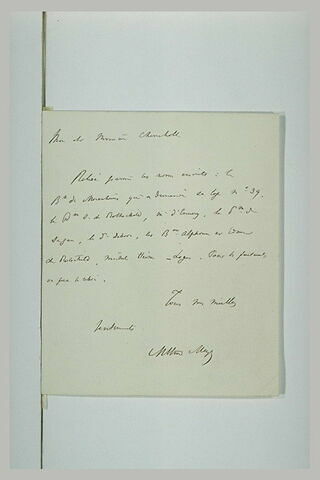 Lettre autographe d'Arthur Meyer, image 2/2