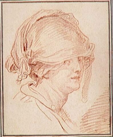 Tête de femme au chapeau voilé, image 3/3