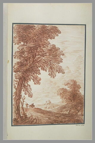 Paysage avec un grand arbre à l'extérieur gauche, image 2/2