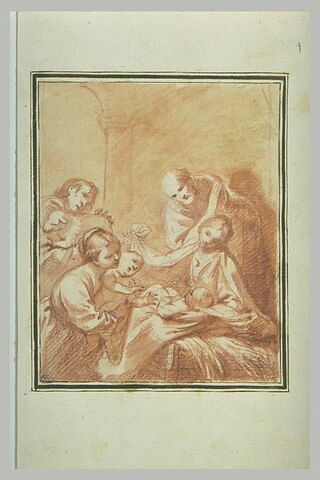 Sainte Famille avec sainte Elisabeth, le petit saint Jean et un berger