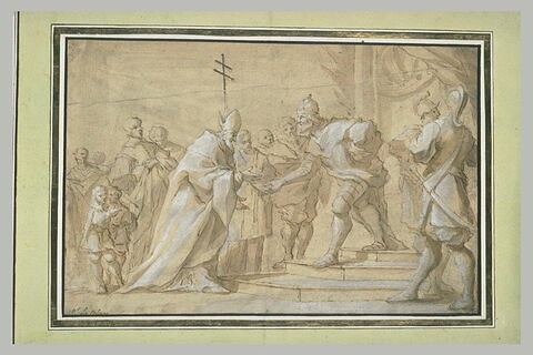 Un empereur du Saint Empire venant à la rencontre d'un évêque, image 2/2