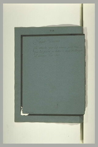 Annotation manuscrite : 'saint Vincent', image 2/2