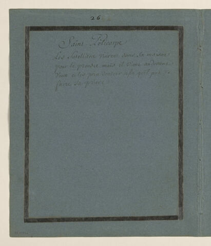 Annotation manuscrite : 'saint Policarpe...', image 1/2