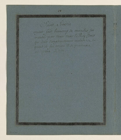 Annotation manuscrite : 'saint Séverin...'