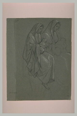 Double étude d'une Vierge tenant l'Enfant, image 2/2