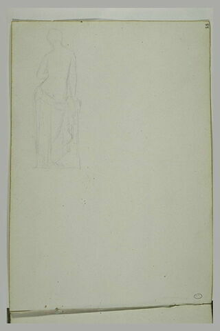 Figure féminine à demi nue, vue de dos, image 1/1