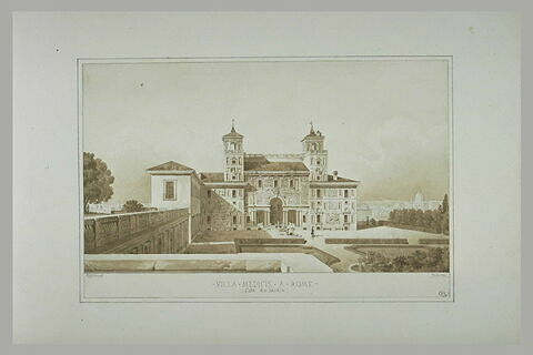 Vue de la Villa Médicis à Rome, côté jardin, image 2/2