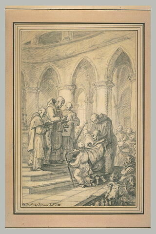 Saint Benoît recevant le viatique