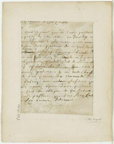 Notes mansucrites signées de Parrocel ?