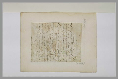 Notes mansucrites signées de Parrocel ?, image 2/2