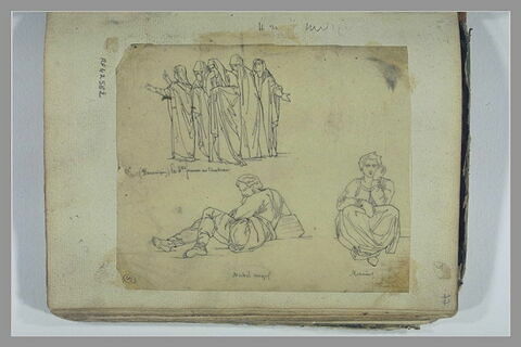 Les Saintes Femmes, d'après Dominiquin ; deux figures, d'après Michel-Ange