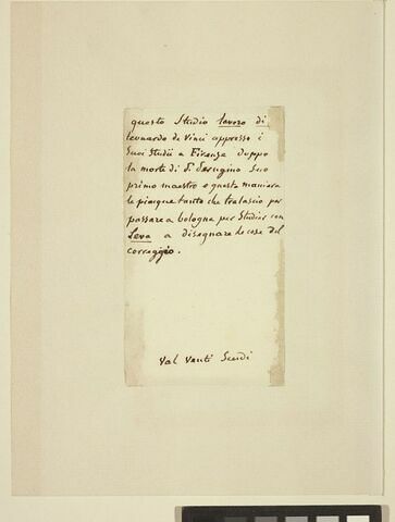 Fragment de texte manuscrit
