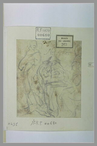 Etude pour des femmes conversant dans un intérieur, image 2/3