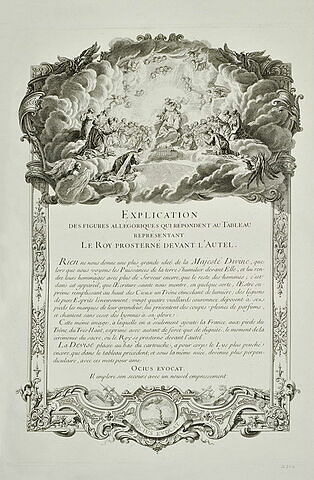 Explication des figures allégoriques du tableau du Roy prosterné : texte, image 1/1