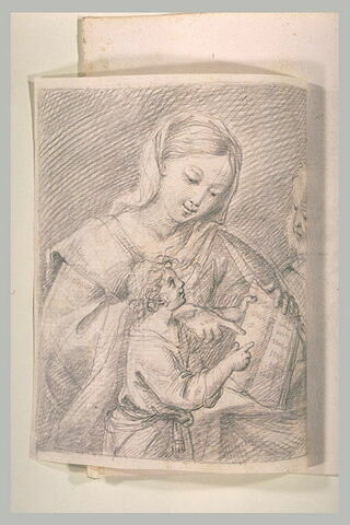 Vierge apprenant à lire à l'Enfant Jésus