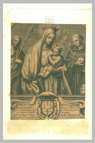 Vierge à l'Enfant entourée de saint Jean-Baptiste et un autre saint