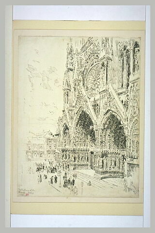 Reims, les trois portails de la façade occidentale de la cathédrale