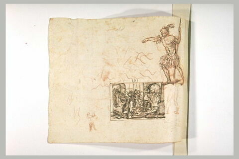 Soldat romain, et scène avec des soldats romains attaquant une femme à terre, image 1/1