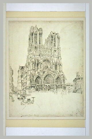 Reims, façade occidentale et tours de la cathédrale, image 1/1