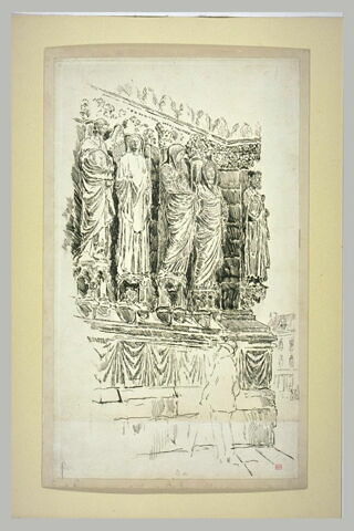 Reims, figures grecques du portail central de la cathédrale, image 1/1