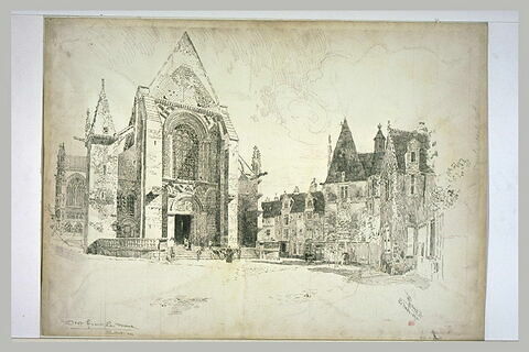 Façade occidentale de la cathédrale du Mans, image 1/1